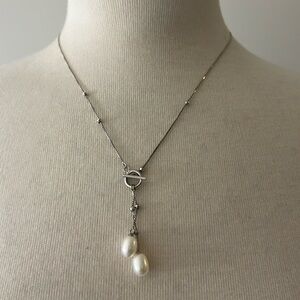 Silpada Sterling Lariat Necklace w/Pearls